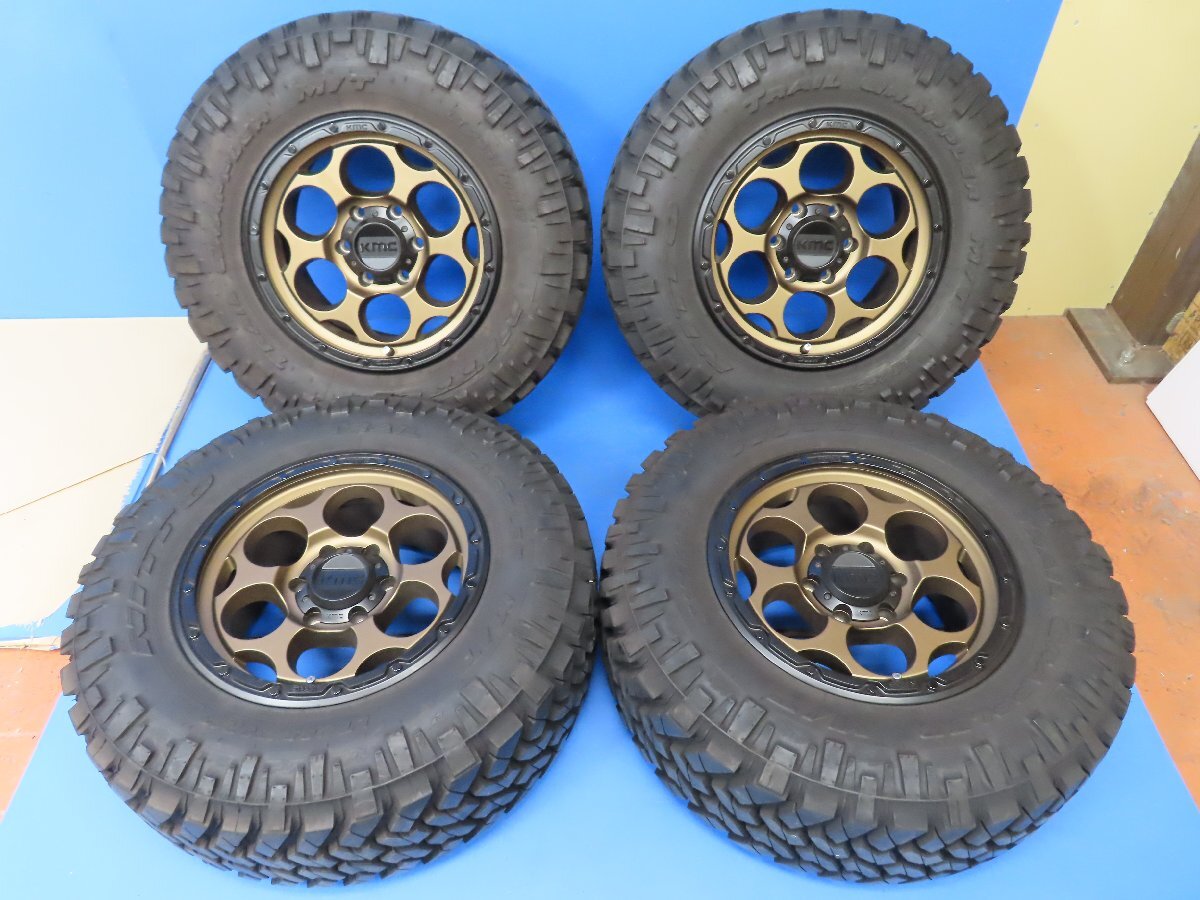 中古良品 4本 KMC DIRTY HARRY KM541 17インチ 17X8.5J +18 PCD139.7 6穴 ハブ径約106ミリ LT265/70R17 121/118Q 10PR (g006235)拍卖