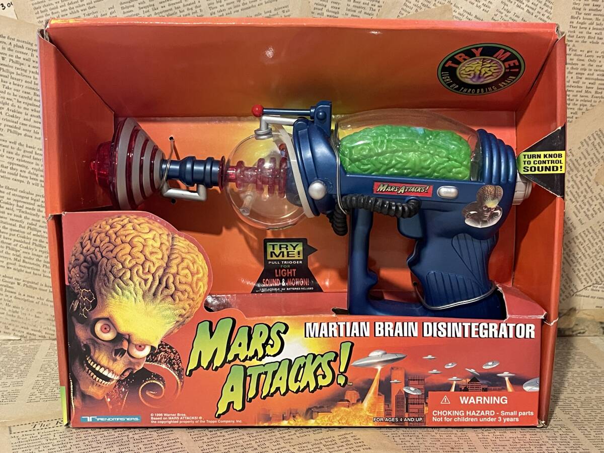 ☆1990年代/マーズアタック/光線銃/即決ビンテージ当時物/映画/MARS ATTACKS!/Martian Brain Disintegrator(MIB)拍卖