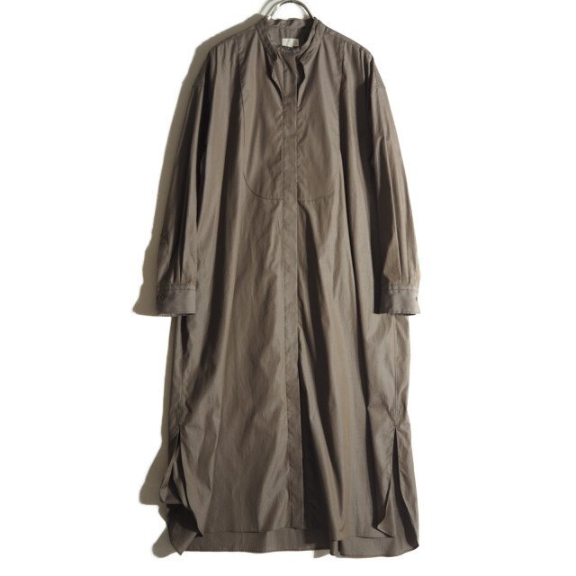 P8976f44 ▼Drawer ドゥロワー▼ コットンブザム シャツワンピース ブラウン 36 / 6526-299-1233 タイプライター シーズンレス拍卖