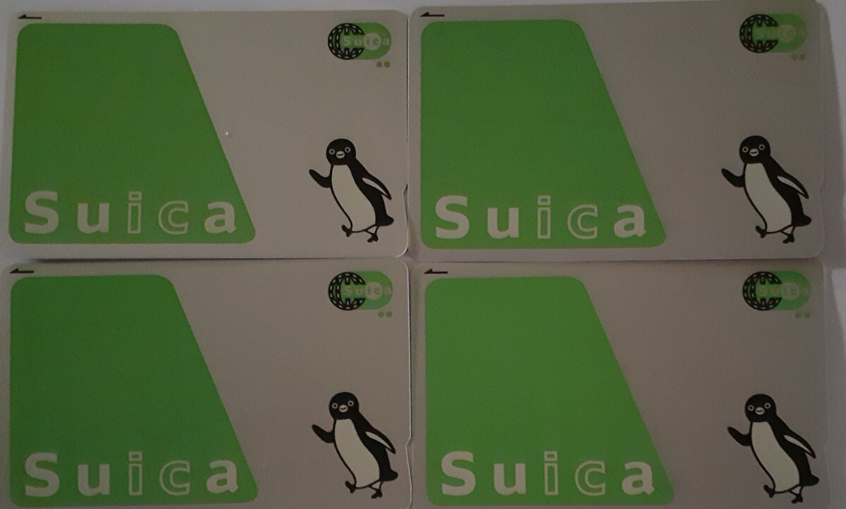 無記名 Suicaカード スイカ デポジット500円+チャージ残高0円 スイカカード×4枚 JRほか 交通系ICカード拍卖