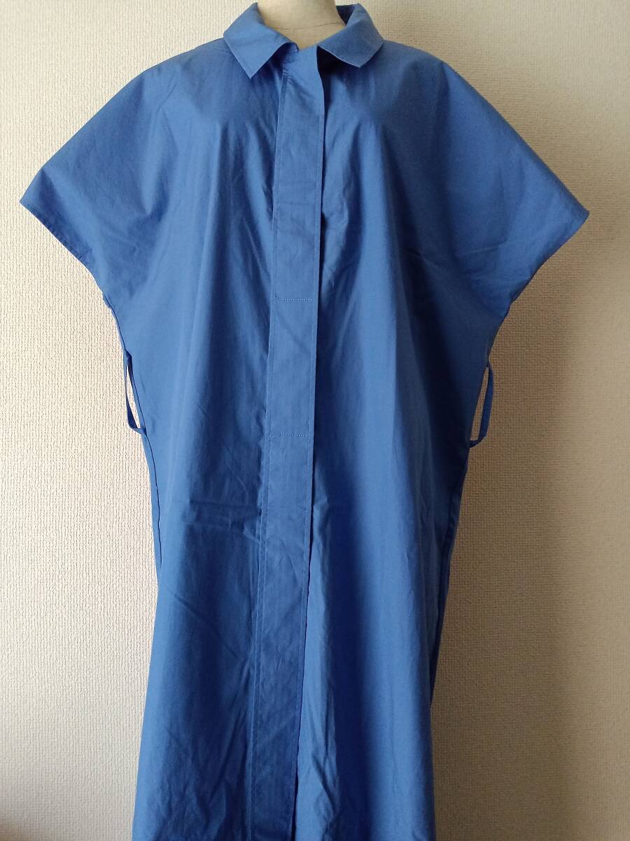 閉店セール【新品10,500円】COS コス 半袖ワンピース 2WAY ワンピース オーバーサイズ リボンワンピ ブルー ロングワンピース シャツワンピ拍卖