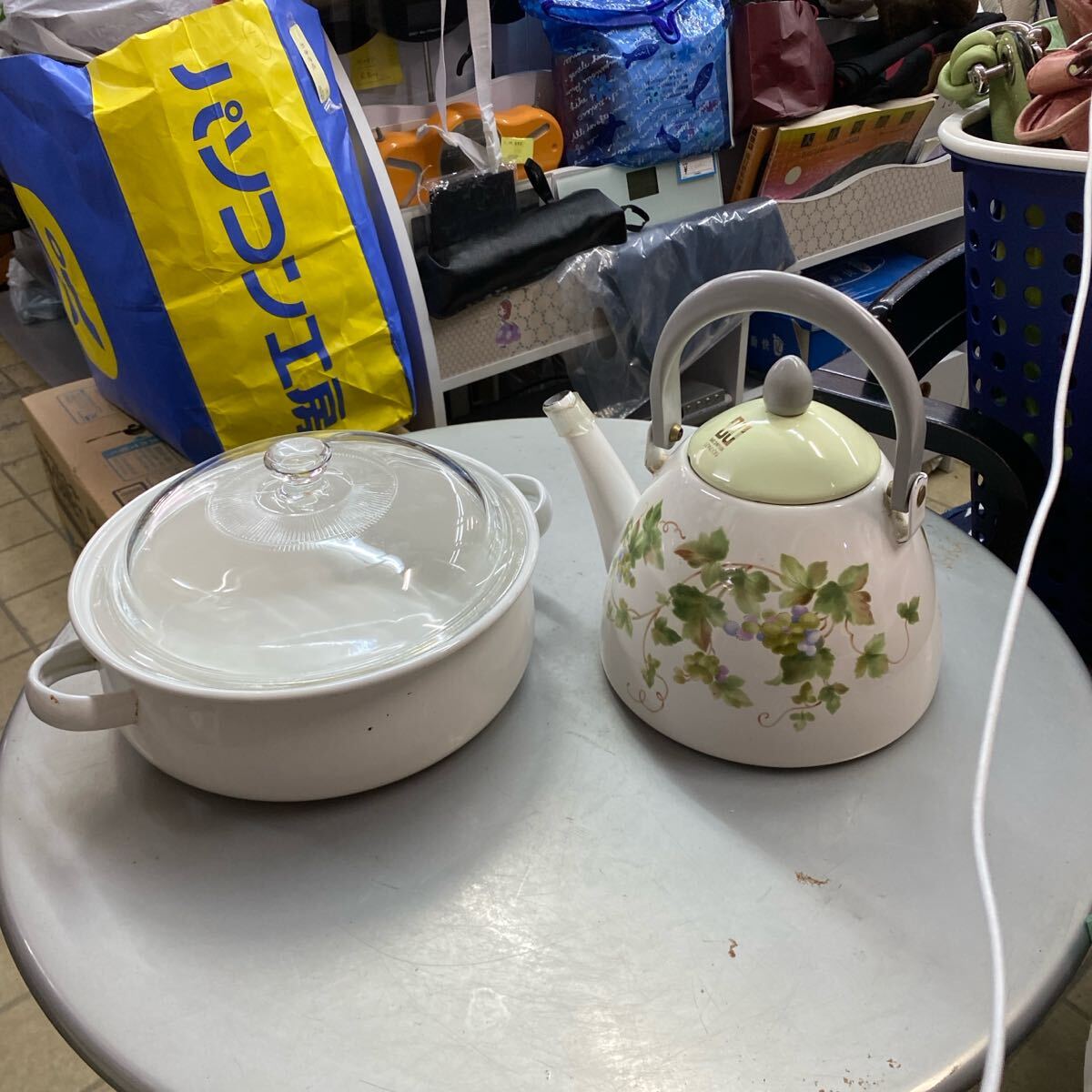 昭和レトロ ホーローケトル 両手鍋セット拍卖