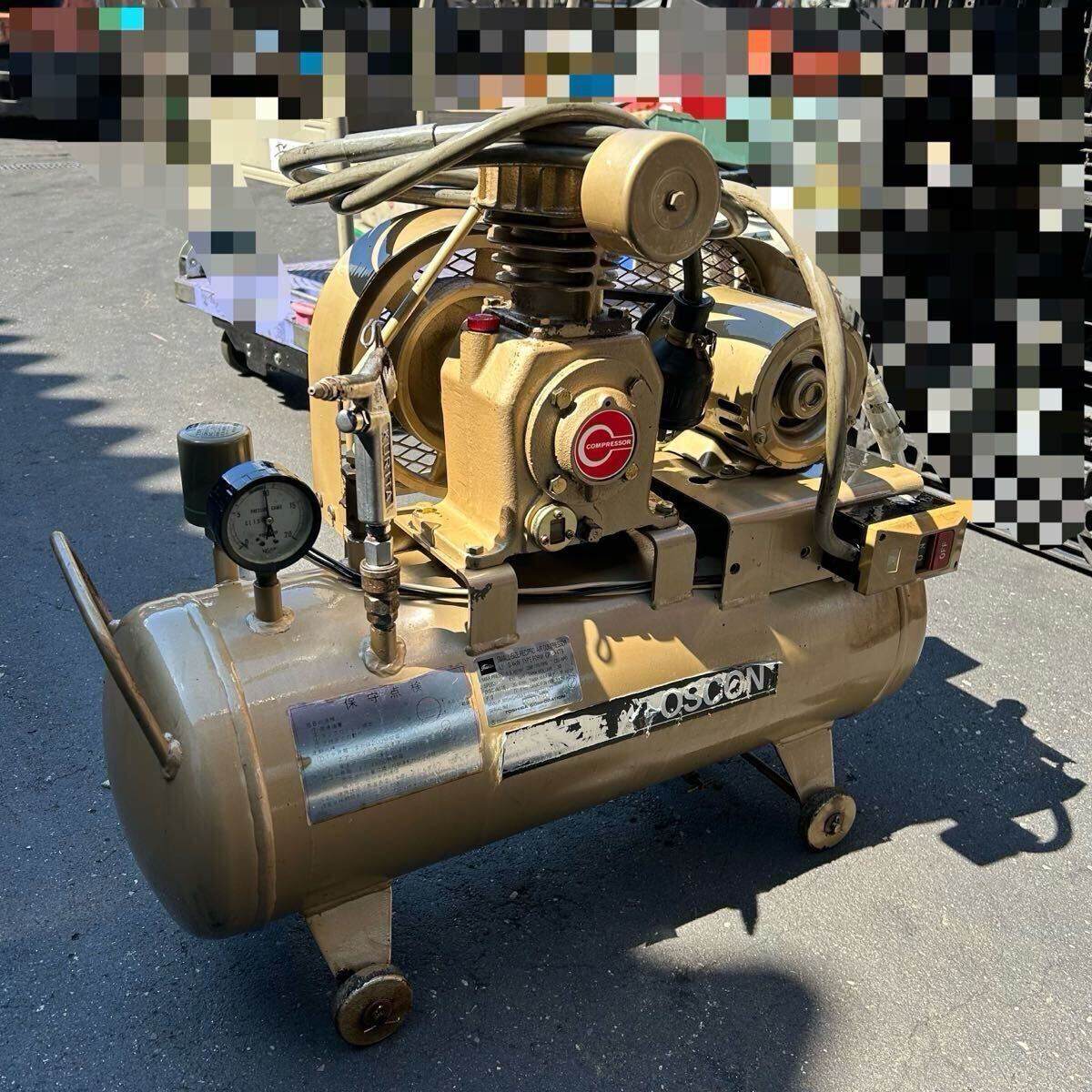 T558 東芝 コンプレッサー TOSCON GP5-4T9 タンク30L 0.4kW 1/2馬力 200/220V 50/60Hz【動作確認済】拍卖