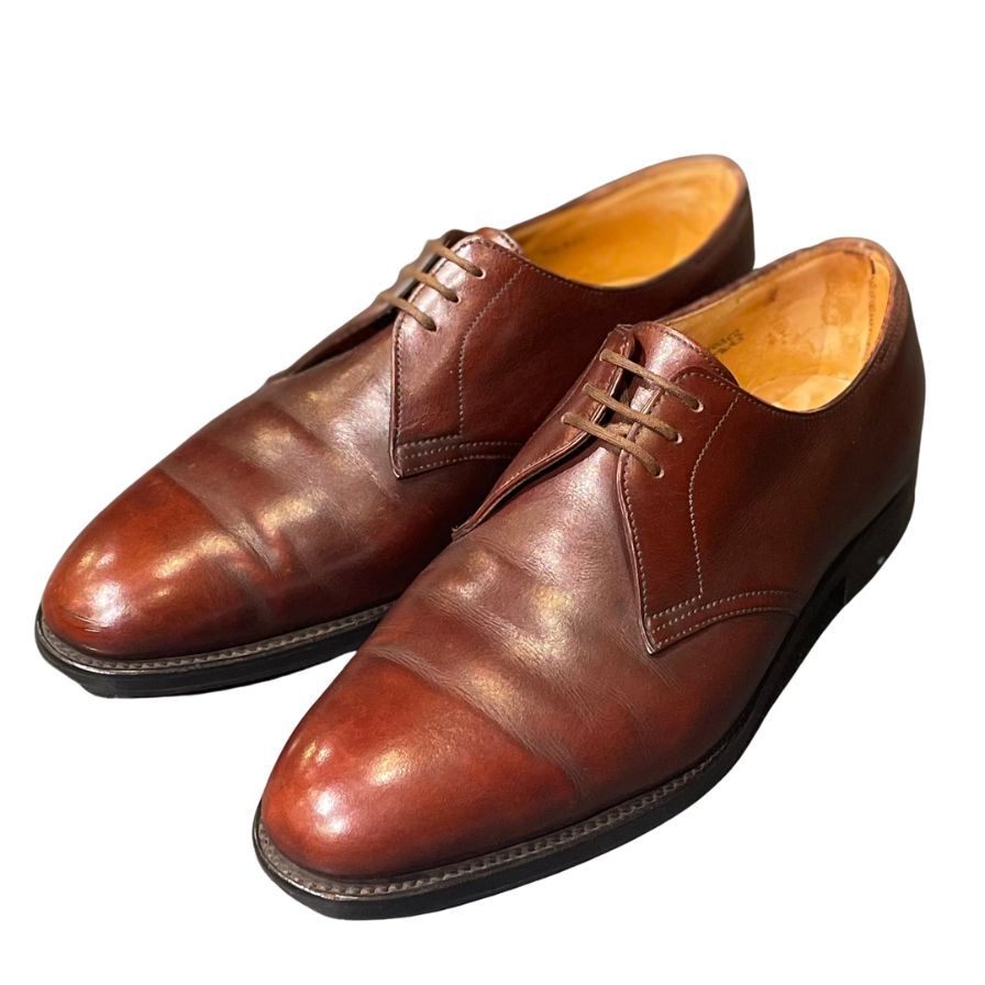 ジョンロブ レザーシューズ プレーントゥ ペリエ ブラウン サイズ6E メンズ JOHN LOBB PERRIER ビジネスシューズ 約25.5cm【LA】【中古】拍卖