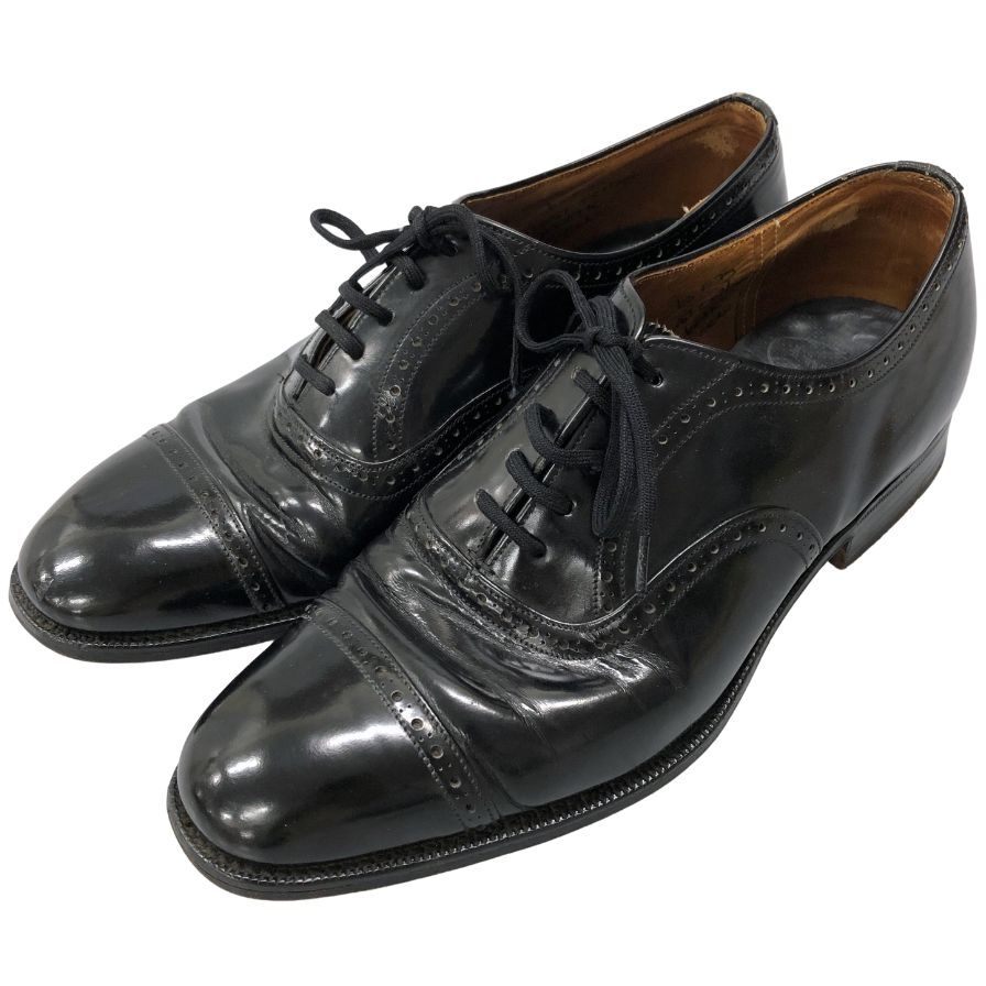 チャーチ レザーシューズ legate ローカット パンチドキャップトゥ ブラック メンズ サイズ6ハーフ Church's 約25.5cm【AFC1】拍卖