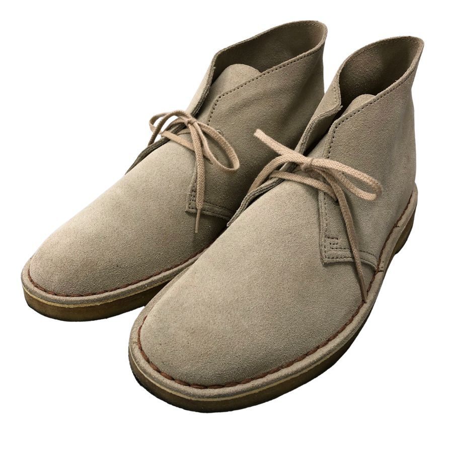 クラークス チャッカブーツ スエード プレーントゥ ベージュ メンズ サイズUK7.5 Loake 約26.0cm【AFC47】拍卖