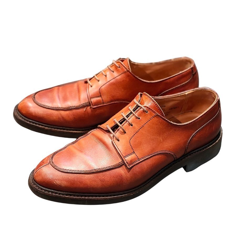 クロケット&ジョーンズ レザーシューズ DURHAM Uチップ ブラウン サイズUK7.5E CROCKETT&JONES ビジネスシューズ 約26.0cm【LA】【中古】拍卖