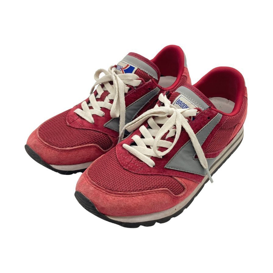 ブルックス ローカットスニーカー スウェード メッシュ 切替 ローテク ランニング ボルドー メンズ サイズ27cm BROOKS【AFC41】拍卖