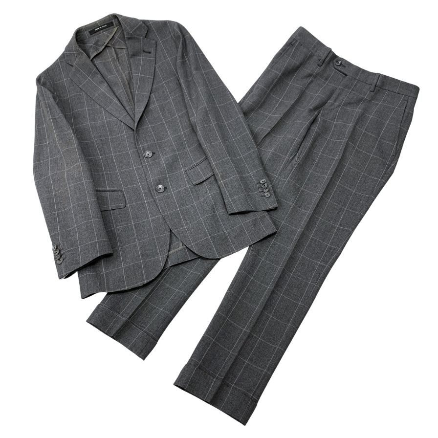 タリアトーレ スーツ 2SMC22B01 チェック柄 ウール グレー系 メンズ サイズ42R TAGLIATORE【AFB18】拍卖