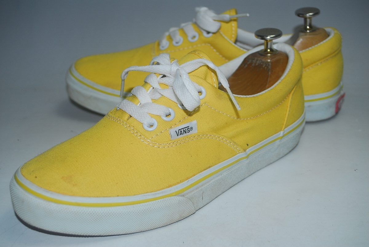 ATX1569/完全売り切り!最終価格!早い者勝ち!バンズ◆VANS/US6h/24.5㎝/ロー/黄色/存在感抜群!王道最強/スニーカー!履き心地抜群!拍卖