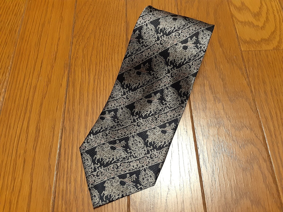送料無料 NECKTIE KOUBOU ネクタイ 総柄プリント シルク素材 美品拍卖