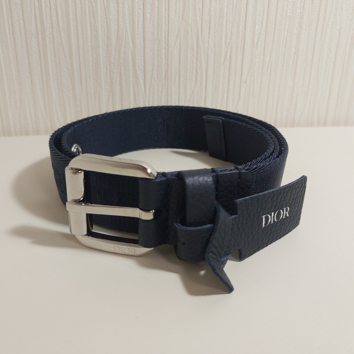 ディオール ベルト CHRISTIAN DIOR ロゴ キャンバス ネイビー 4500PLNSMHO1B拍卖