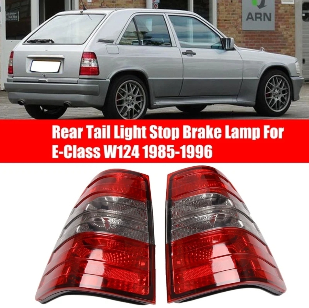 ①メルセデスベンツ Eクラス W124 テールランプレンズ テールライト 左右セット レッドテール 新品未使用 旧車レストアパーツ 純正互換拍卖