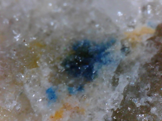 国産鉱物 山口県 日の丸奈古 鉄天藍石 スコルザライト 青色結晶 レア 定型外発送拍卖