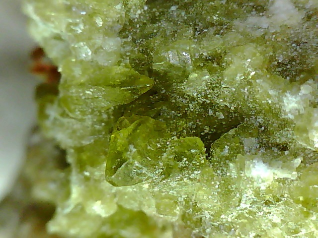 国産鉱物 神奈川県 山北 緑透輝石 グリーンダイオプサイド 茶色ベスブ石 ブラウンベスビアナイト 定型外発送拍卖