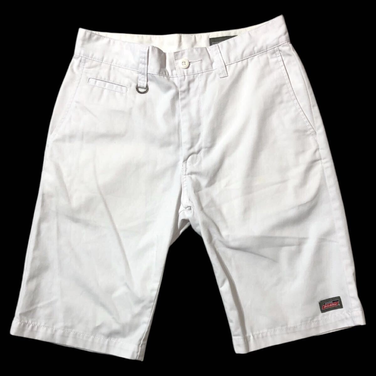 ● Dickies ディッキーズ ● ロゴ ラベル ハーフ パンツ ホワイト M拍卖