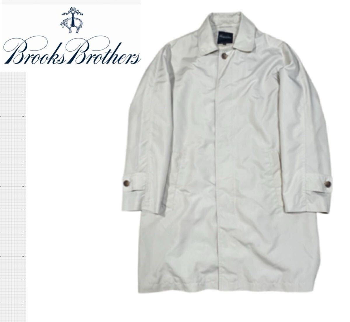 BROOKS BROTHERS ブルックスブラザーズ コート ベージュ ステンカラー S(M程)比翼仕立て送料410円拍卖