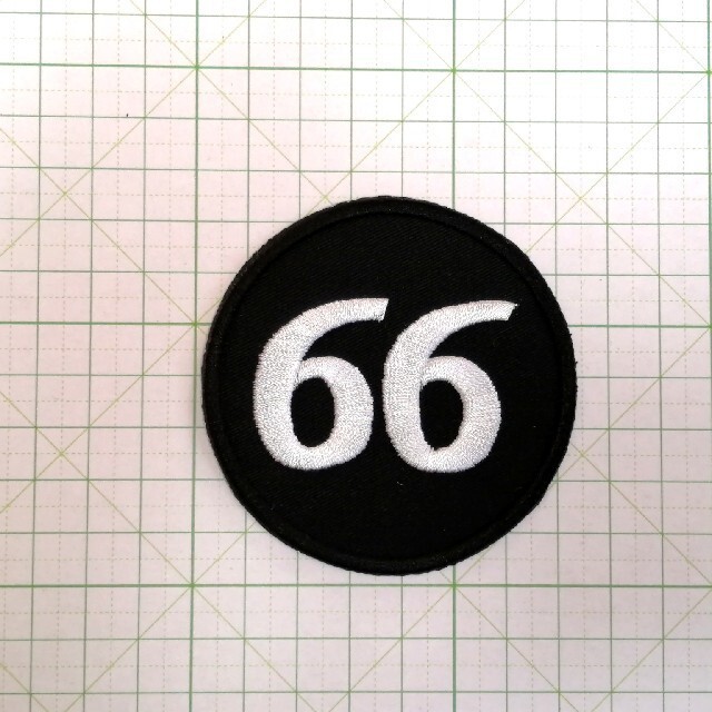 //★ ROUTE 66 ルート ワッペン 黒 アメリカ 合衆国 USA シンプル ロゴ★ アイロン接着OK拍卖