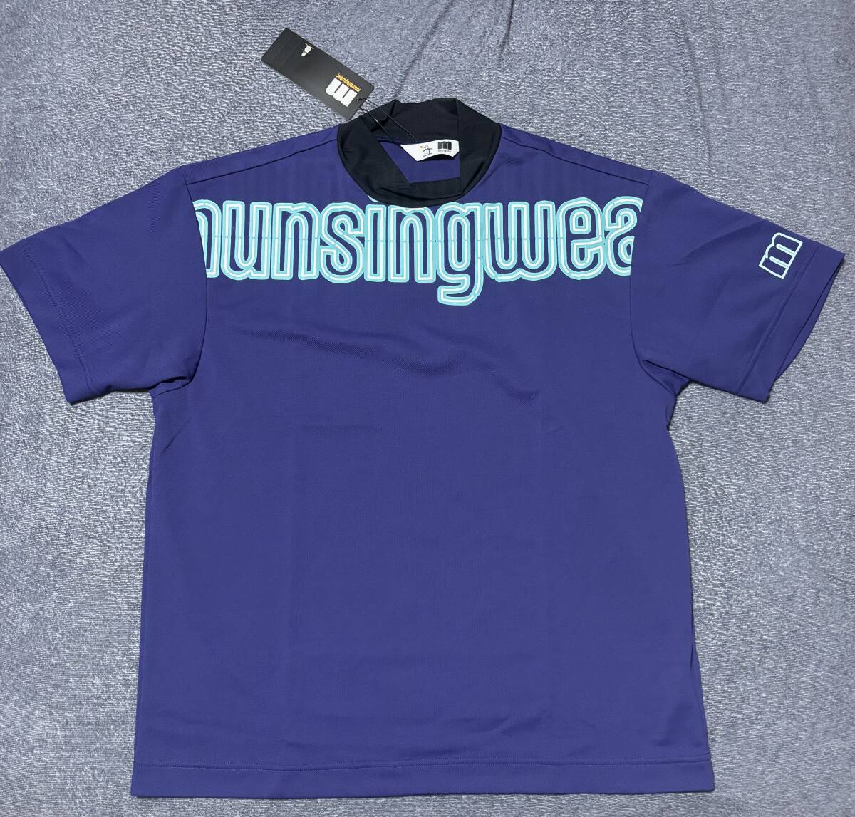 送料込★14300円★マンシングウェア ドロップショルダー ネオンロゴ半袖シャツ★M拍卖