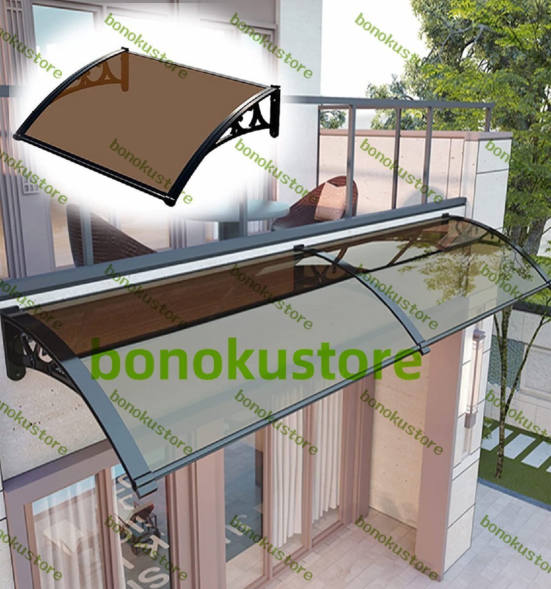 ひさし 雨よけ 雨よけ 屋根 ベランダ 雨よけ 日除け 後付け 雨雪パネルをミュート パティオ日除けそし 透明シールド 設置簡単100x120cm拍卖