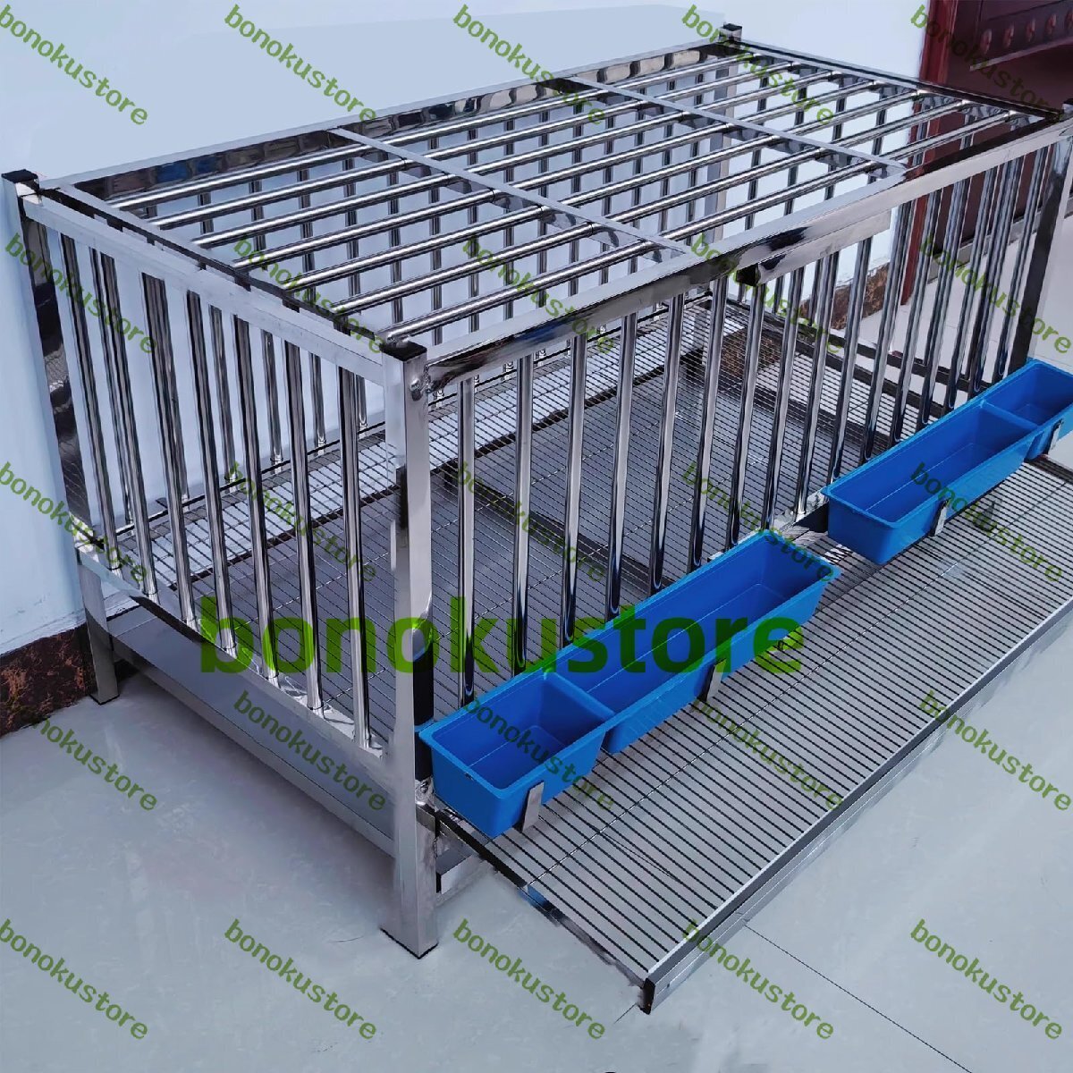 大型鶏小屋 4~6羽の鶏を捕食者から守るフェンス付き 鶏が庭を走るカバー付き 給餌箱と糞トレイ付き 掃除が簡単(120*60*65cm)拍卖