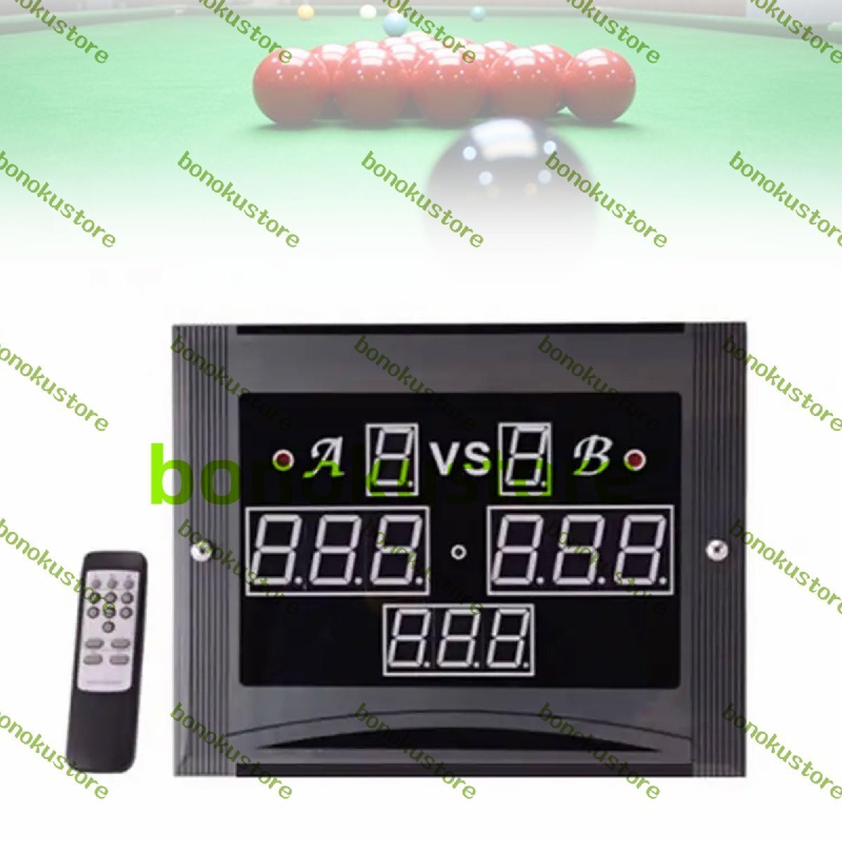 プロフェッショナル電子スヌーカースコアボード 0-199スコア壁掛けビリヤードスコアカウンター リモコン付き ビリヤードとスヌーカー拍卖