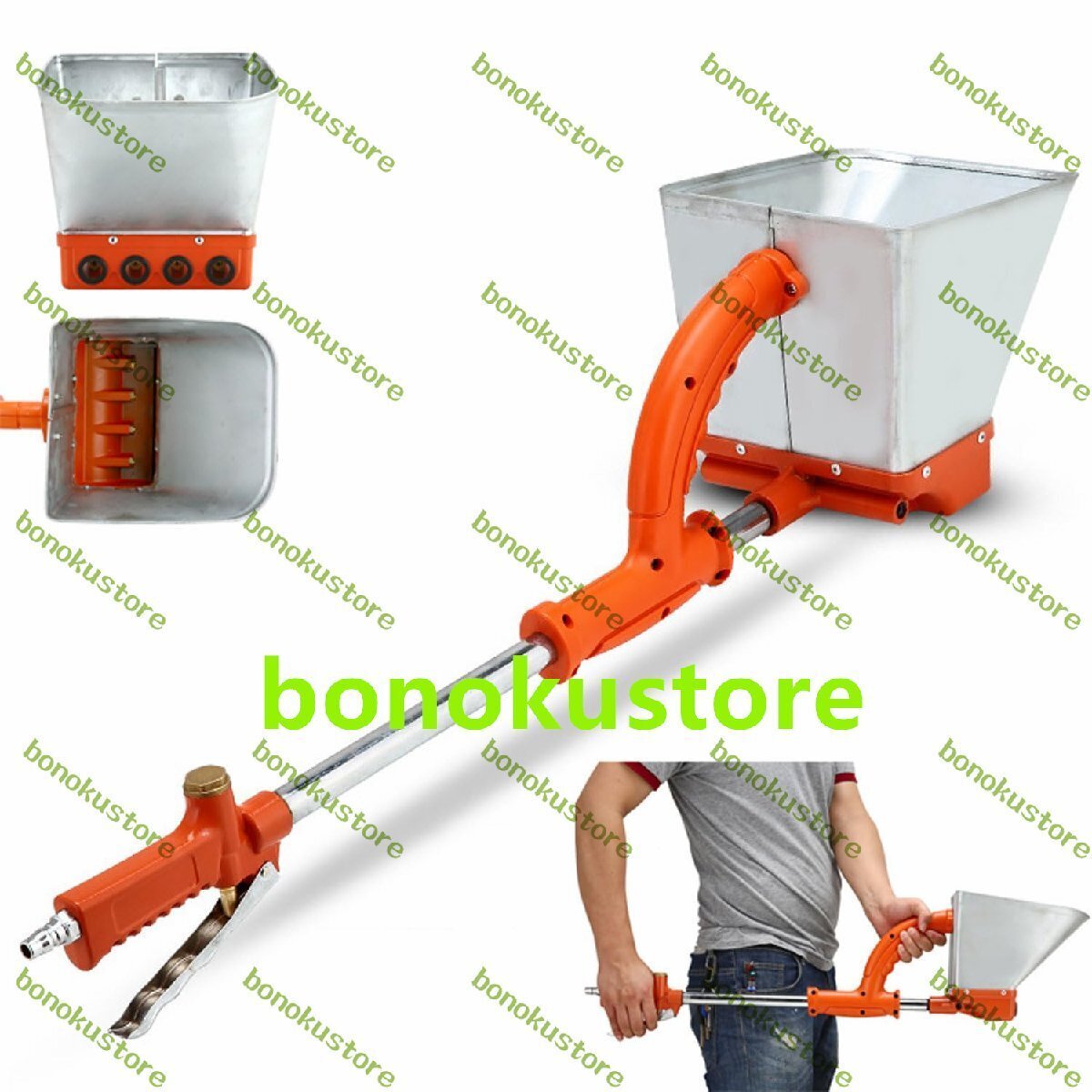 空気圧セメント噴霧器 0.4-0.8Mpa 4穴石膏噴霧器モルタルスプレーガン ポータブル大容量スタッコ噴霧器装飾ツール家庭 工場 建設現場拍卖