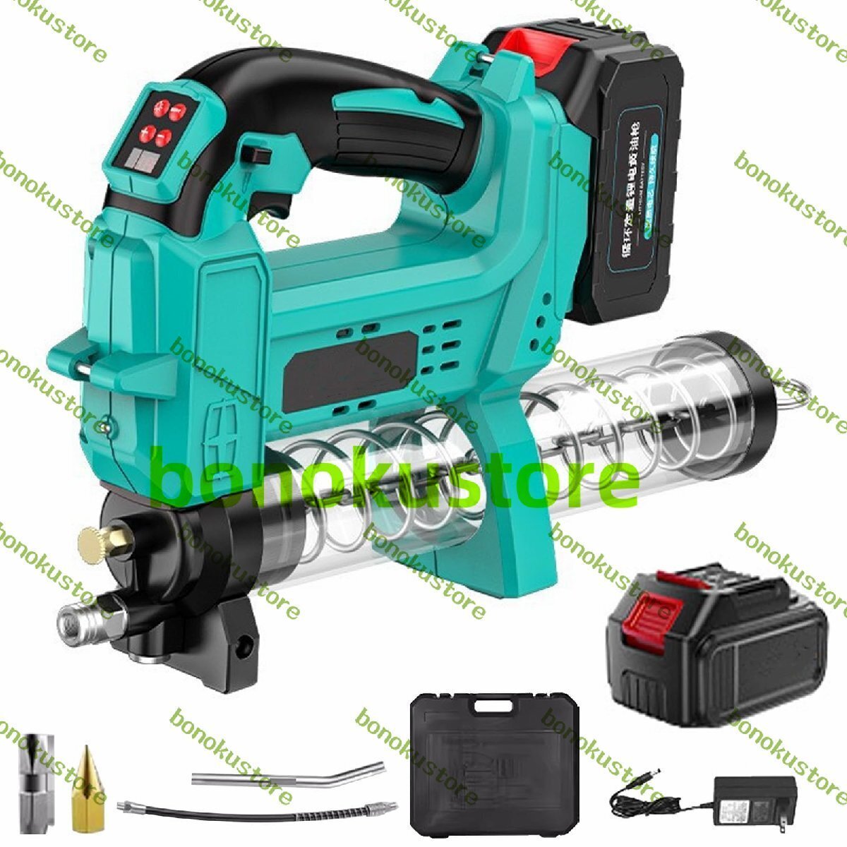 電動グリスガン サイクル定量化 充電式 コードレス プログリースガン 1台2役 速度調整可能 10000PSI高圧 容量600cc バッテリー1個拍卖
