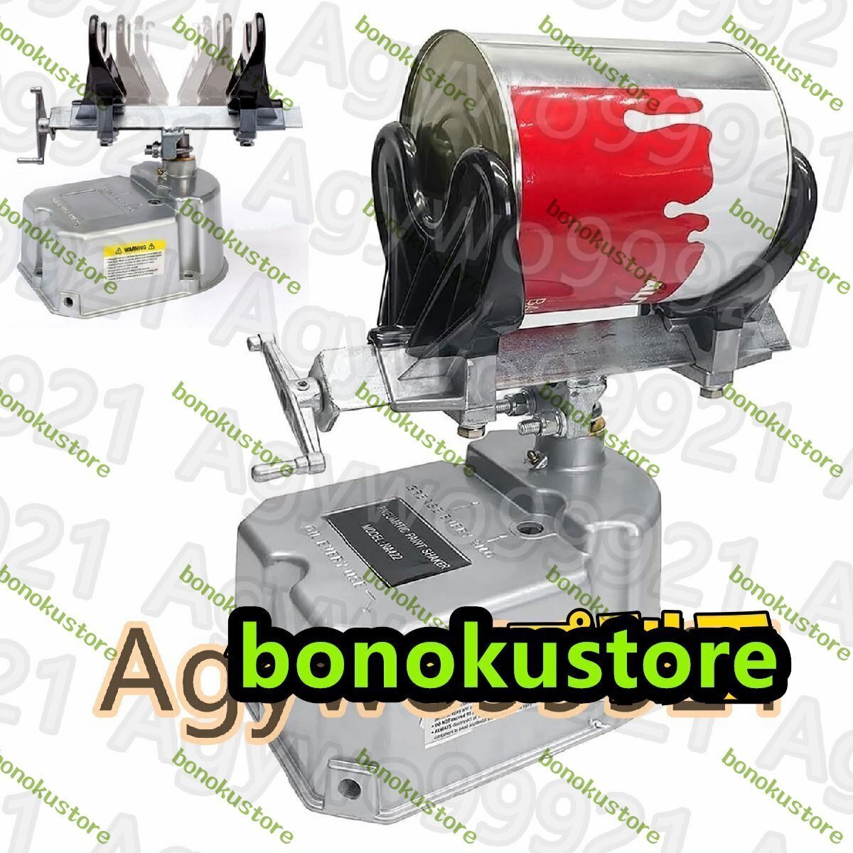 空気圧ペイントシェーカー、1-5kg 空気圧ペイントシェーカーミキサー、調整可能なクランプ付き、15分/バケット、0-500回/分拍卖