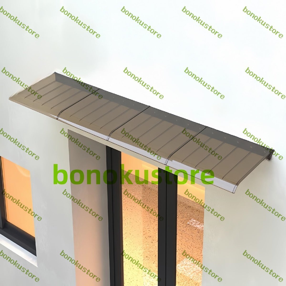 屋根庇 ひさし 雨よけ 屋根 後付け 屋根庇 梅雨対策 玄関 住宅用ひさし 窓の庇 屋外 日除け 住宅庇 耐雨性 PC耐久ボード (60*120cm)拍卖