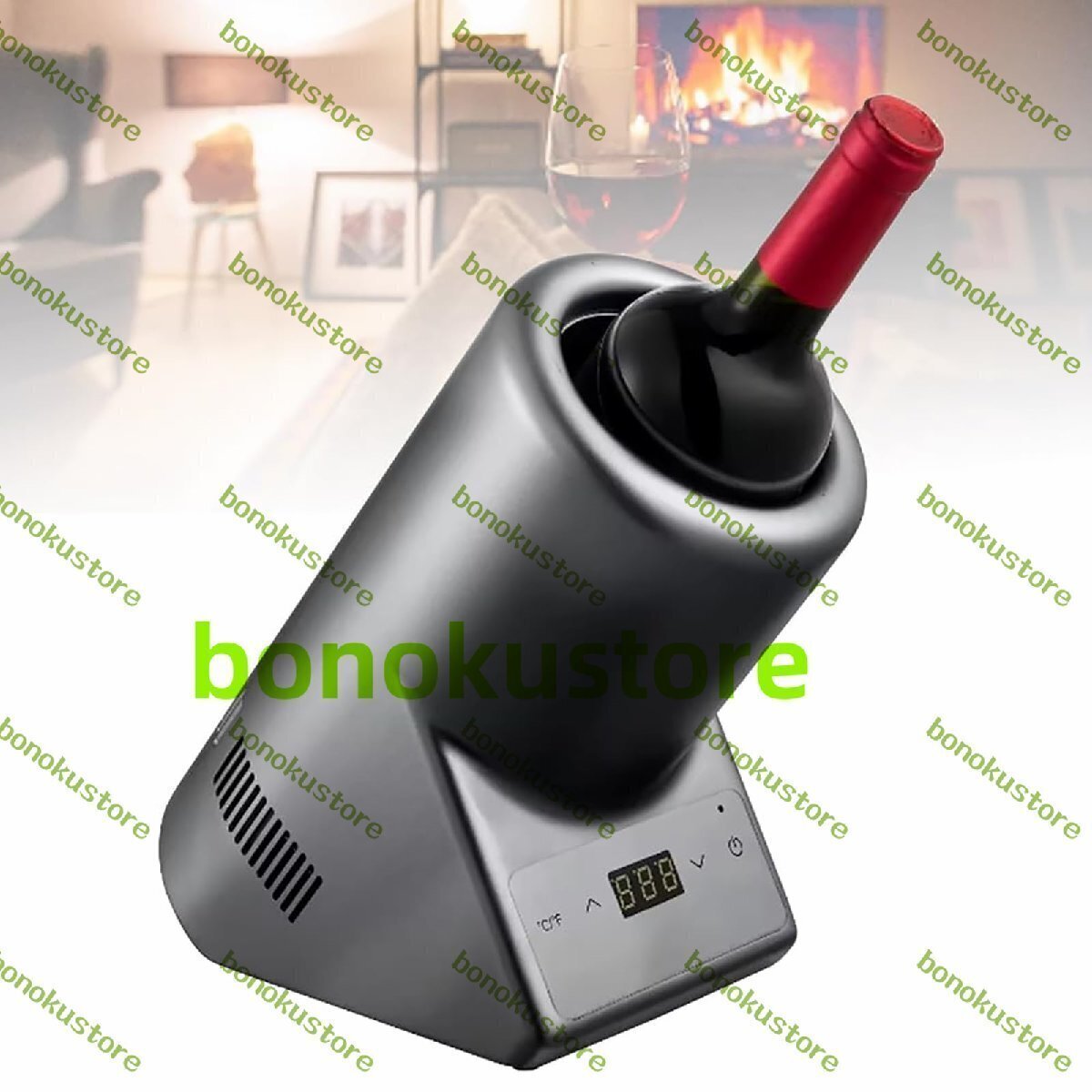 電動ワインチラー デジタル ディスプレイ付きポータブル 41°F~64°Fの一定温度調節可能 使用可能なボトル直径:φ92mm キャンプ拍卖
