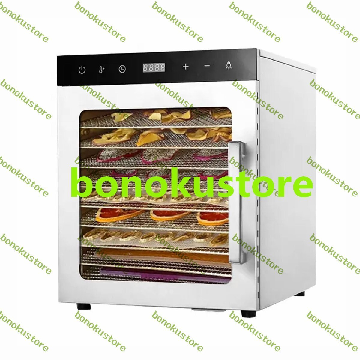 10トレイ食品乾燥機 24時間タイマー&30-90°C温度制御付きステンレス鋼電気野菜乾燥機 内蔵LED照明 乾燥肉ドラゴンフルーツ バナナ用拍卖