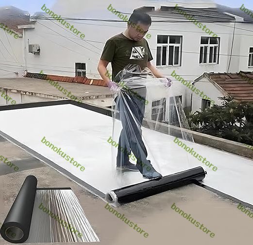 強力防水シート 強力粘着防水テープ 屋根 断熱防水用 補修シート 幅1m×厚さ1.5mm アルミニウム箔面 屋外・屋上・屋根使用可能 (10M)拍卖
