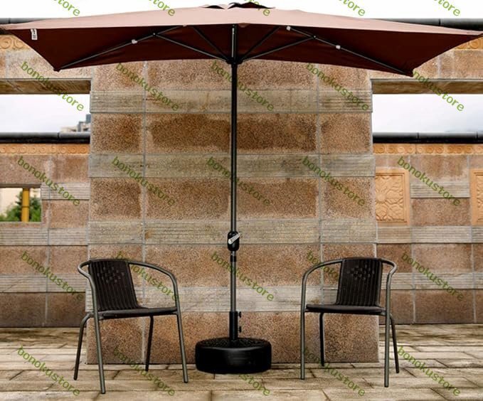 ガーデンパラソル屋外の長方形の半分、折り畳み式のパティオガーデンパラソル250×130 cm庭/バルコニー/キャノピーテント用クランク付き拍卖