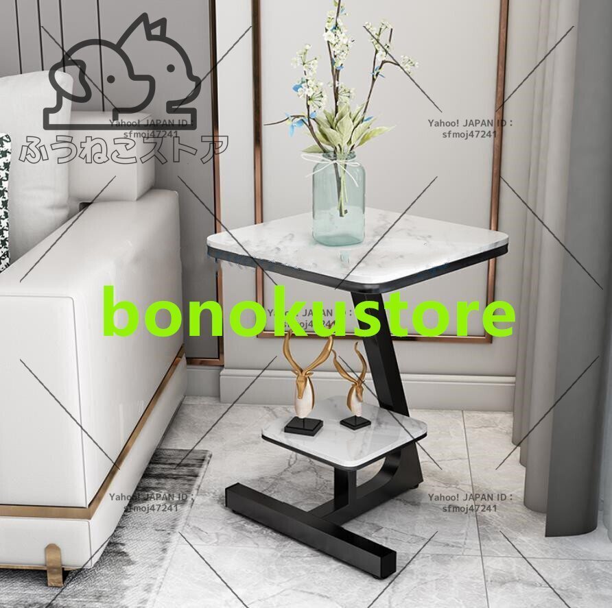 サイドテーブル おしゃれ モダン 北欧風 ソファー ベッド横 ナイトテーブル ミニ コンパクト コーヒー 大理石 柄 飾り台 色選択可 ZCL1029拍卖