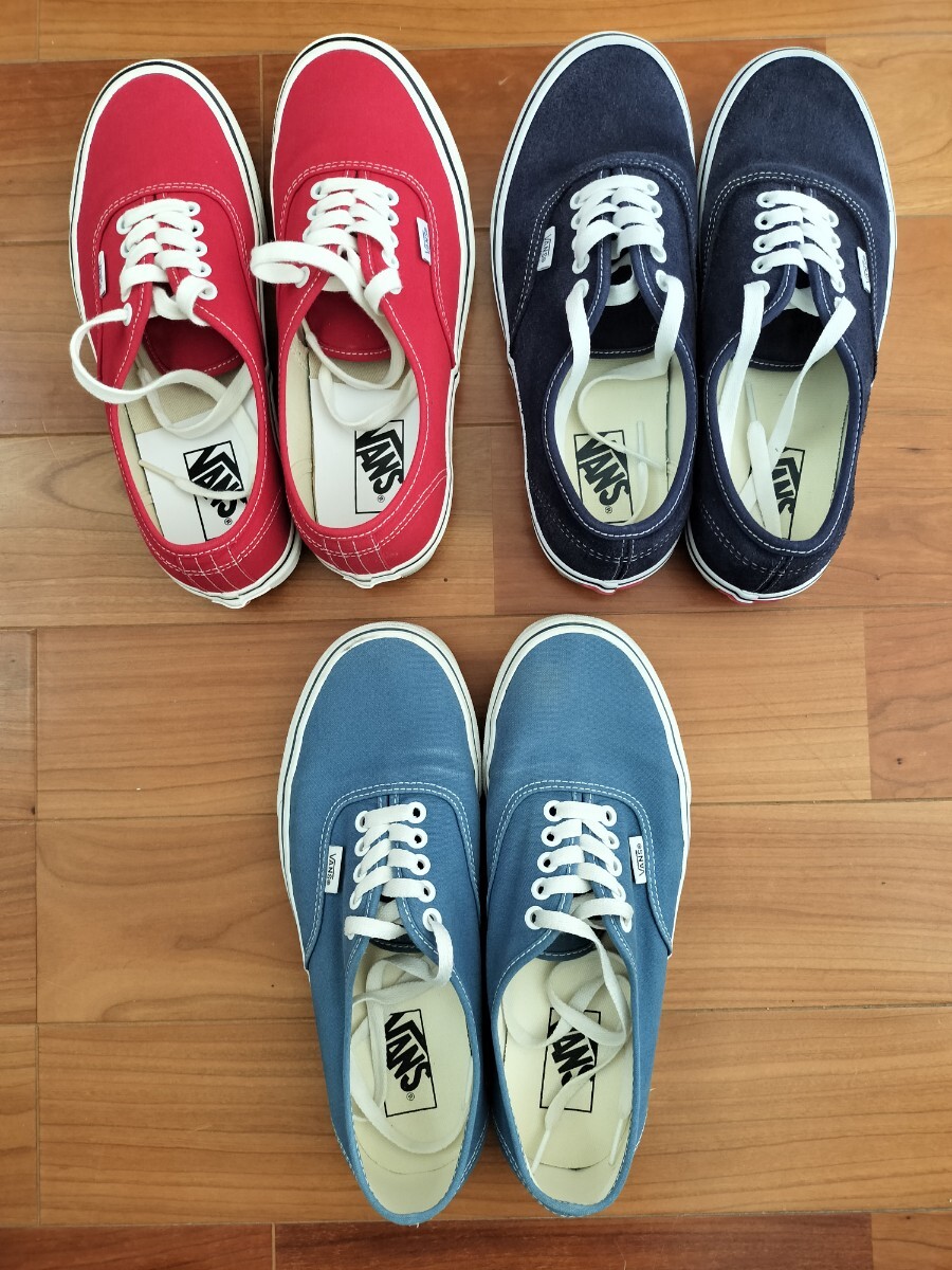3足セット VANS Authentic オーセンティック US企画 Anaheim アナハイム 44DX バンズ スニーカー / スリッポン エラ ERA オールドスクール拍卖