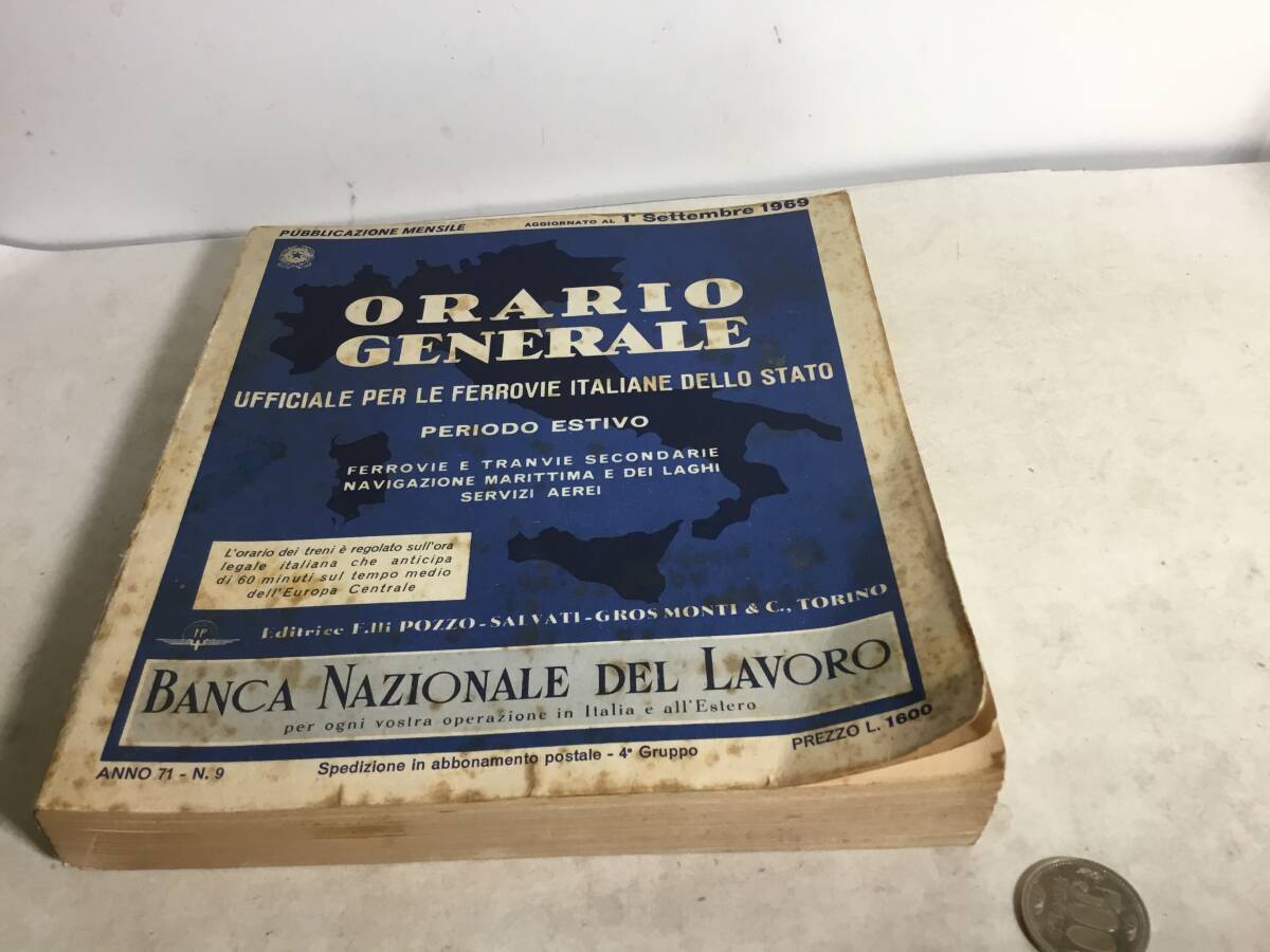 AGGIORNATO AL1.Settembre 1969『ORARIO GENERALE』UFFICIALE PER LE FERROVIE ITALIANE DELLO STATO拍卖