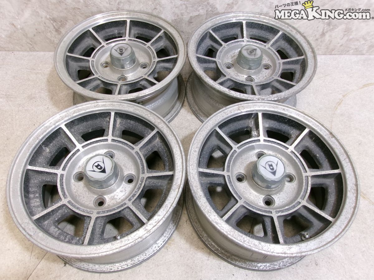 DUNLOP ダンロップ 13インチホイール 6JJ+15 4穴 PCD114.3 旧車 4本 / 4S4-1631拍卖