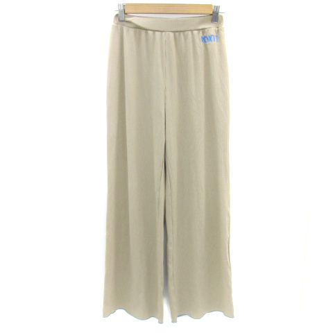 ロキシー ROXY ワイドパンツ イージーパンツ ロング丈 S ライトブラウン 薄茶 /YM40 レディース拍卖