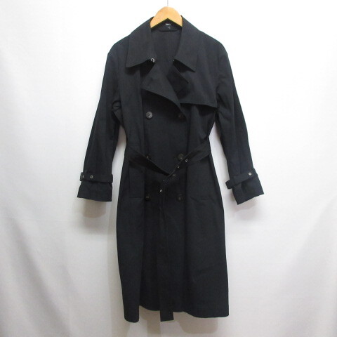 セオリー Theory トレンチ コート ベルト付き P 黒 ブラック レディース拍卖