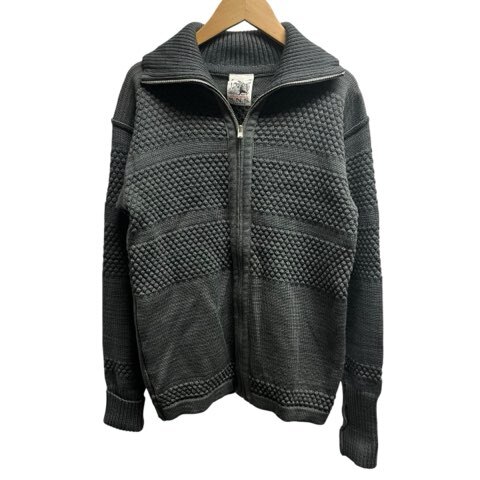S.N.S. Herning ドライバーズニット 立体編み グレー XSサイズ セーター ブルゾン メンズ拍卖