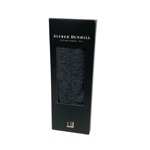 アルフレッドダンヒル ALFRED DUNHILL 靴下 ソックス ハイソックス ロゴ 刺? ウール混 25 ダークグレ メンズ拍卖