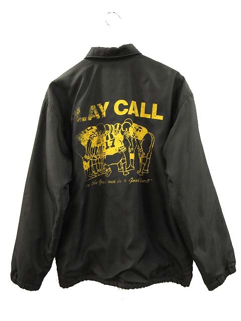 ナイキ NIKE 70s オレンジタグ コーチジャケット 裏ボア USA製 フットボール プリント 刺繍 ヴィンテージ ブラック M メンズ拍卖