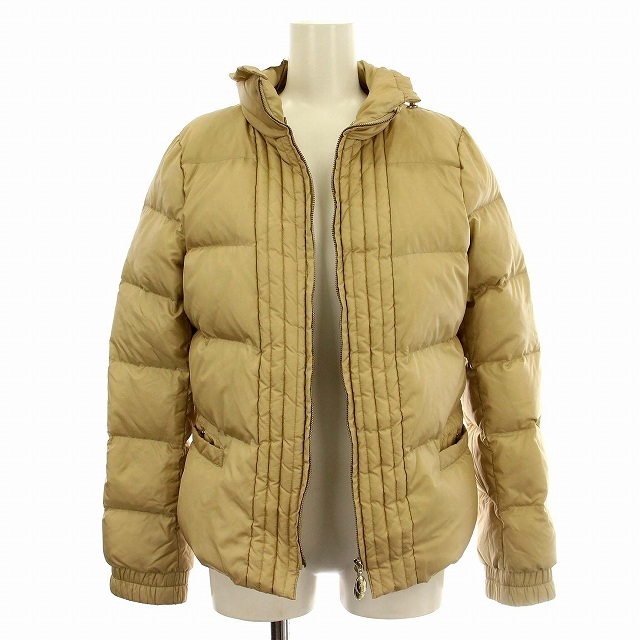 マックスマーラ MAX MARA ダウンジャケット 64860173 スタンドカラー ブルゾン ジップアップ 38 ベージュ拍卖