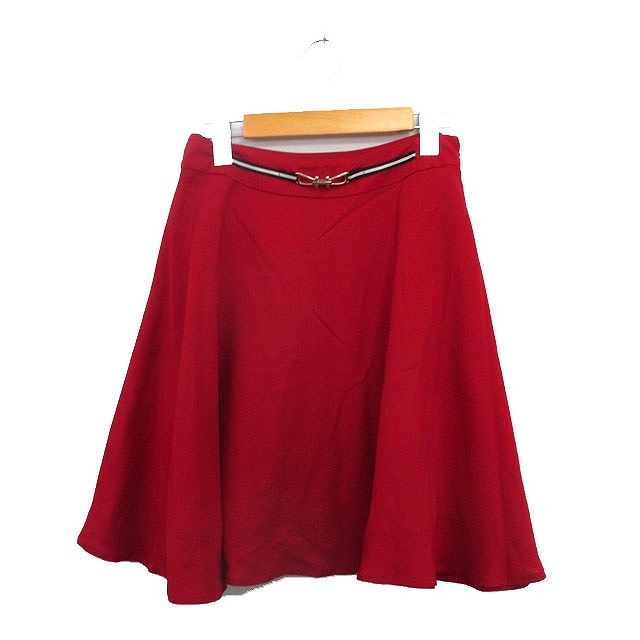 ジャイロ JAYRO フレア スカート ミニ シンプル M レッド 赤 /KT24 レディース拍卖