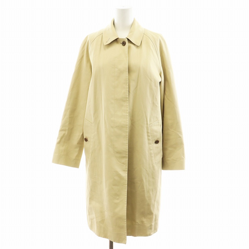 バーバリーズブルーレーベル Burberry's BLUE LABEL ヴィンテージ ステンカラーコート ロング丈 38 ベージュ拍卖