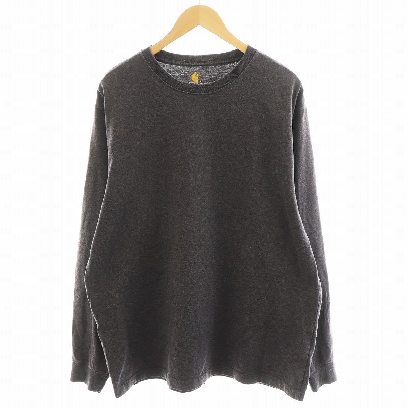 カーハート carhartt Tシャツ カットソー 長袖 ロゴ L グレー /AN45 ■MT メンズ拍卖