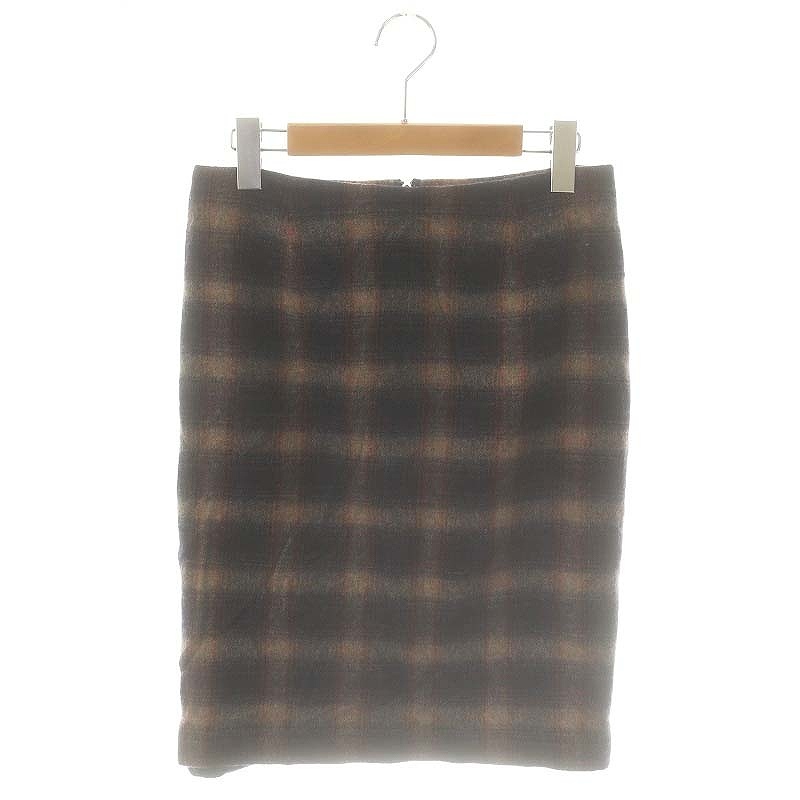 エストネーション ESTNATION タイトスカート チェック ミニ 40 ネイビー /HK ■OS ■AX レディース拍卖