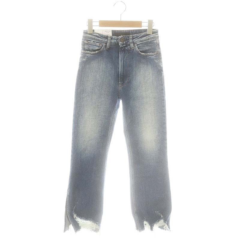 スリーバイワン 3x1 23SS LAppartement取扱 EMPIRE CROP FLARE DENIM デニムパンツ ジーンズ ストレート 25 青 /MI ■OS レディース拍卖