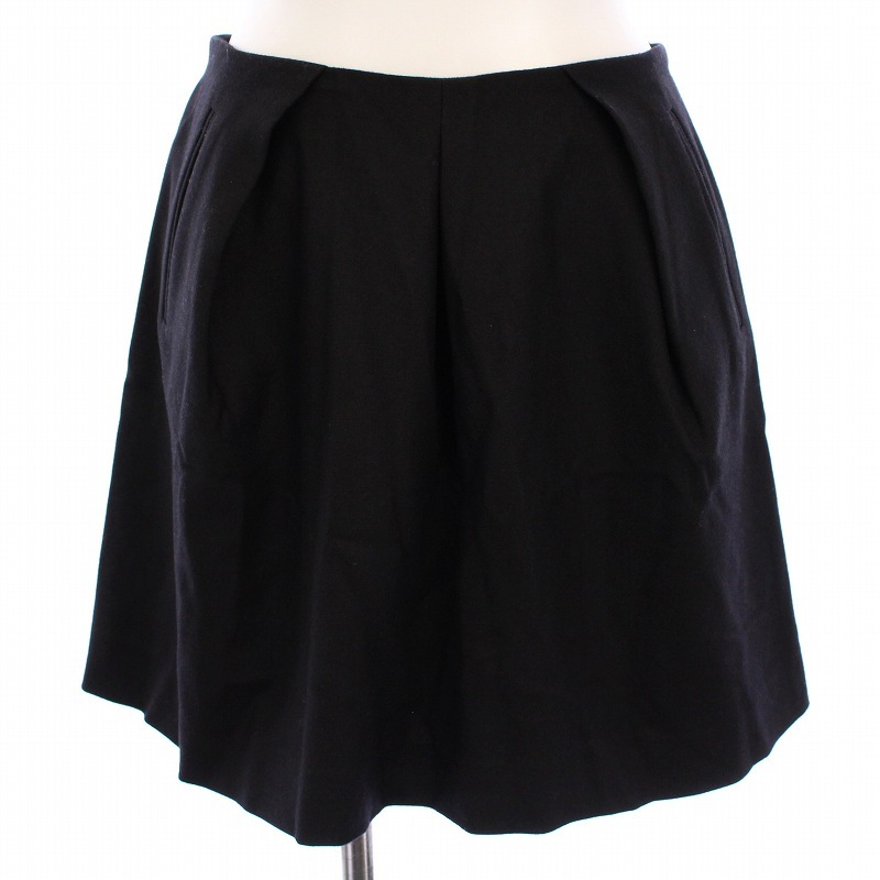 ボンポワン BONPOINT 子供服 ミニスカート フレア 12 黒 ブラック /DK ■MA キッズ拍卖